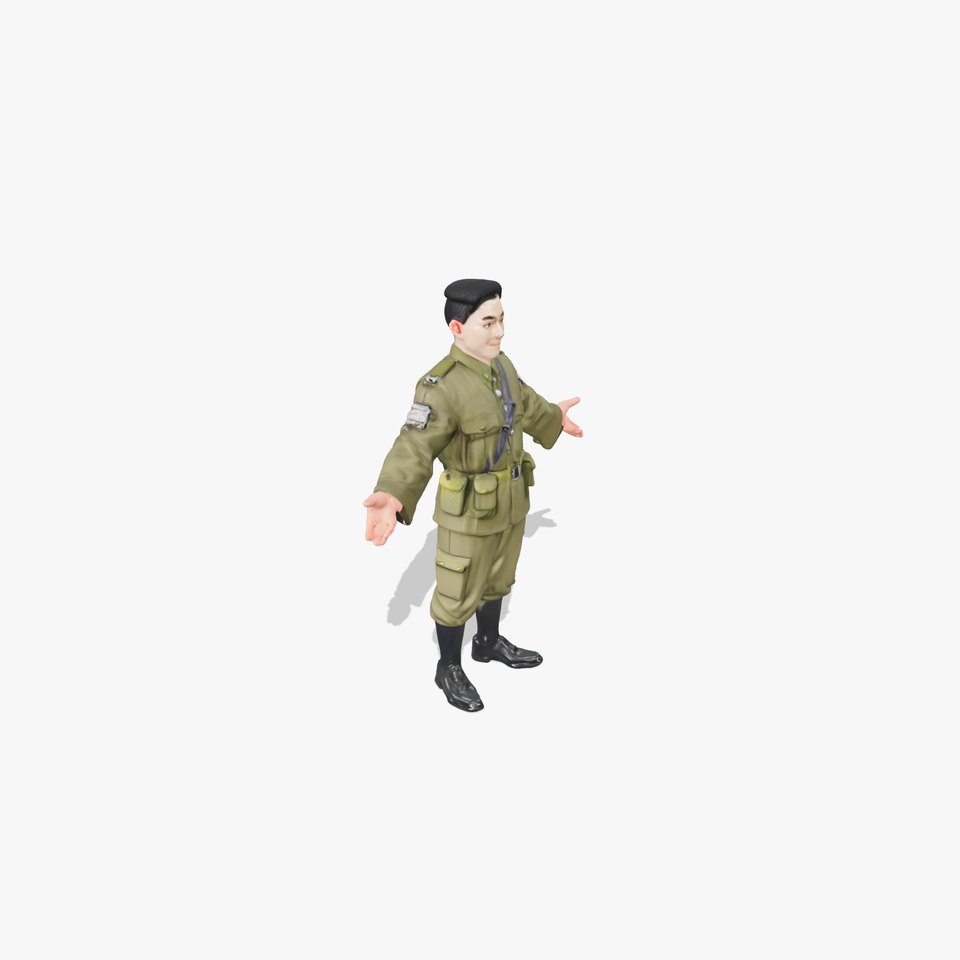 Military Officer D Character Rigged and Animated
